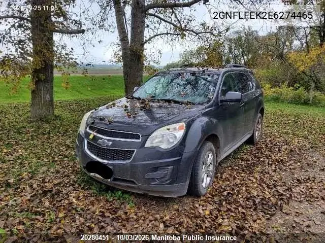 2014 CHEVROLET EQUINOX VIN 2GNFLFEK2E6274465 — фото 2