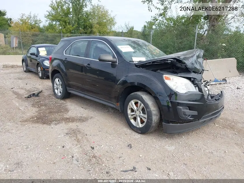 CHEVROLET EQUINOX 2014, VIN 2GNALAEK0E6217288