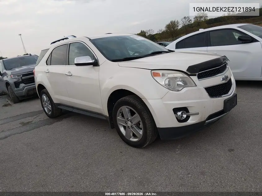 CHEVROLET EQUINOX 2014, VIN 1GNALDEK2EZ121894