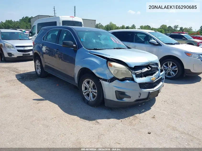 CHEVROLET EQUINOX 2014, VIN 2GNALAEK1E6290685