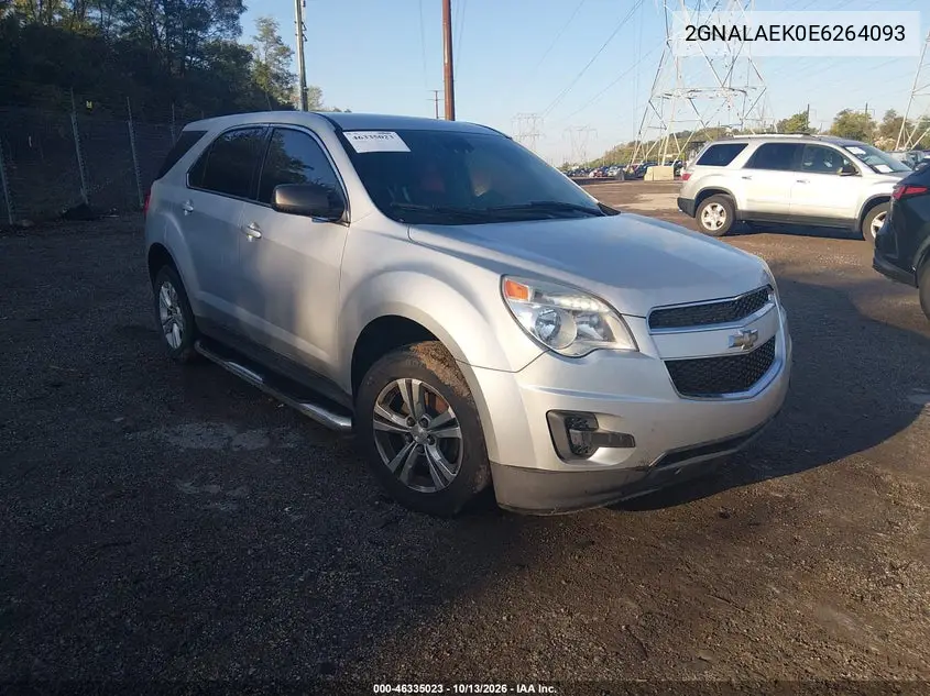 CHEVROLET EQUINOX 2014, VIN 2GNALAEK0E6264093