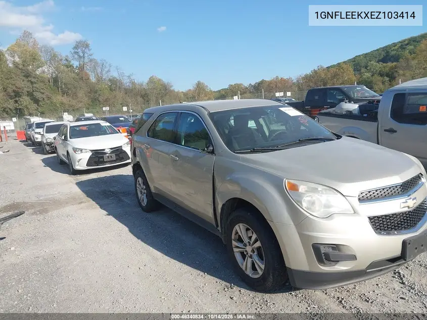 CHEVROLET EQUINOX 2014, VIN 1GNFLEEKXEZ103414