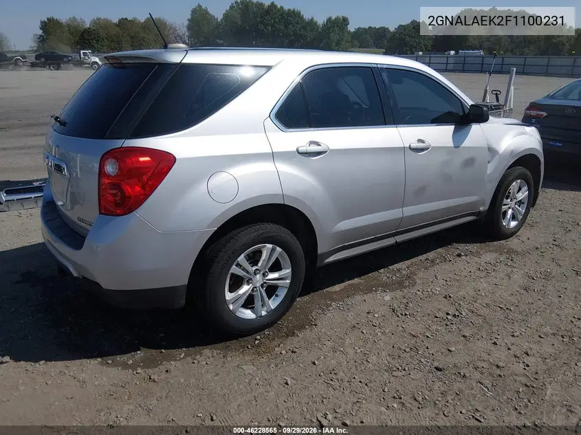 2015 CHEVROLET EQUINOX VIN 2GNALAEK2F1100231 — фото 4