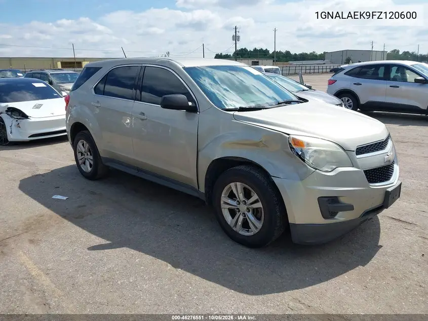 CHEVROLET EQUINOX 2015, VIN 1GNALAEK9FZ120600