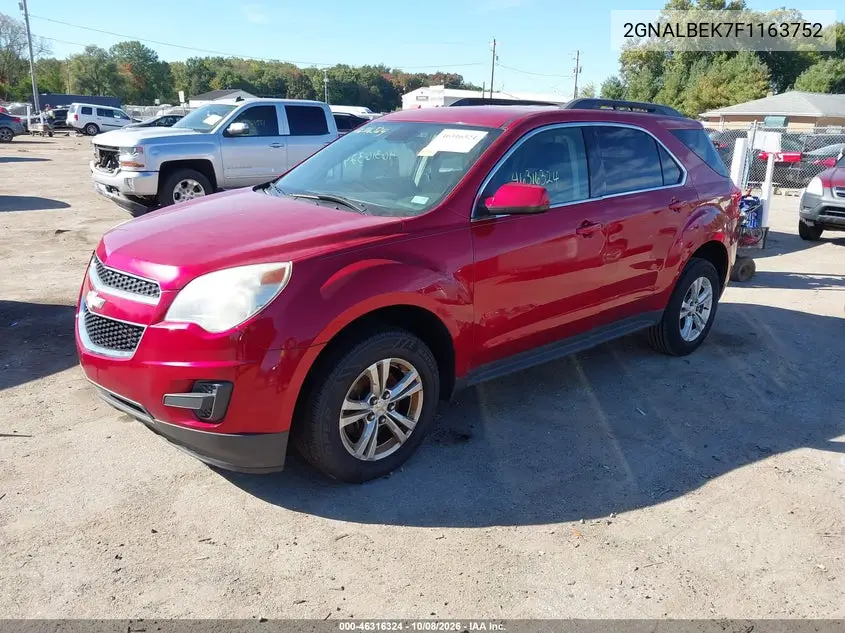 2015 CHEVROLET EQUINOX VIN 2GNALBEK7F1163752 — фото 2