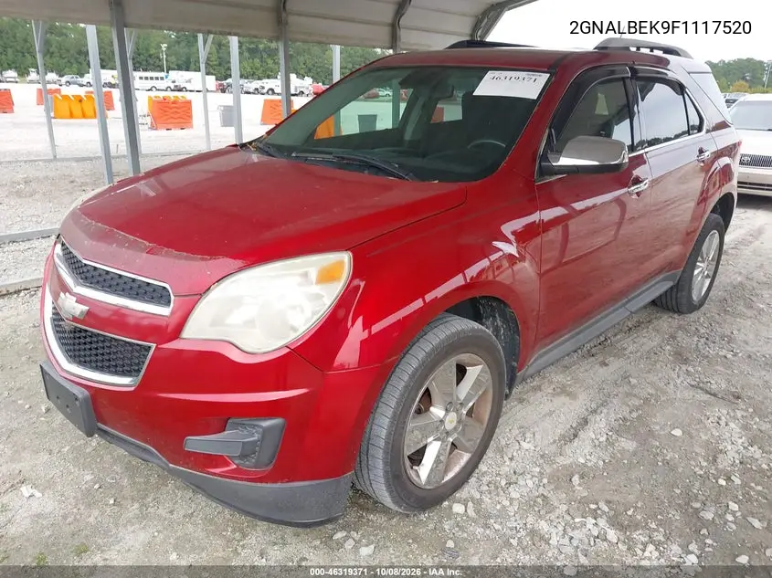 2015 CHEVROLET EQUINOX VIN 2GNALBEK9F1117520 — фото 2