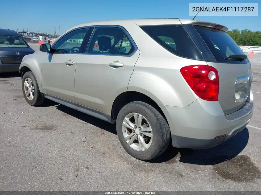 2015 CHEVROLET EQUINOX VIN 2GNALAEK4F1117287 — фото 3