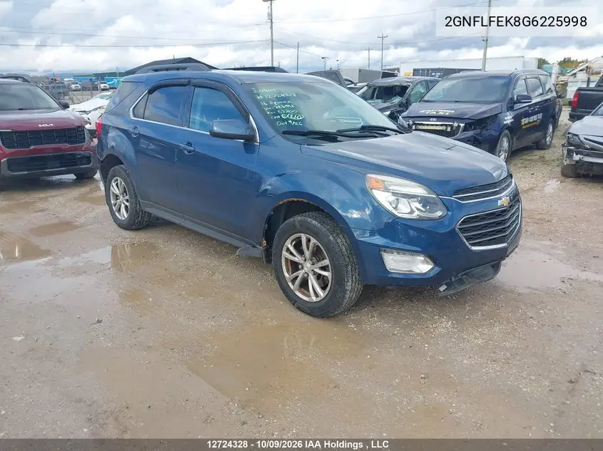 CHEVROLET EQUINOX 2016, VIN 2GNFLFEK8G6225998