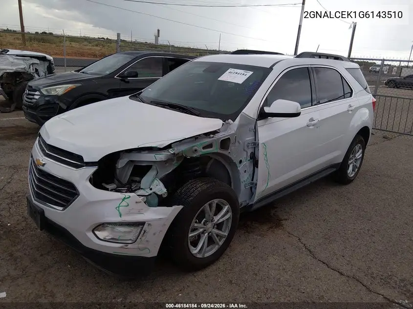 2016 CHEVROLET EQUINOX VIN 2GNALCEK1G6143510 — фото 2