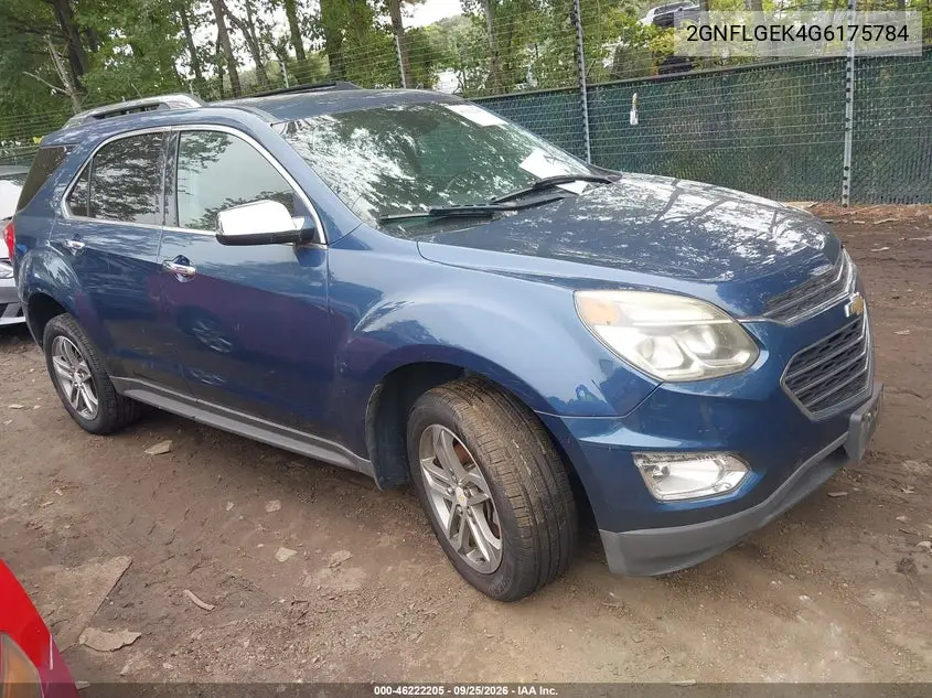 CHEVROLET EQUINOX 2016, VIN 2GNFLGEK4G6175784