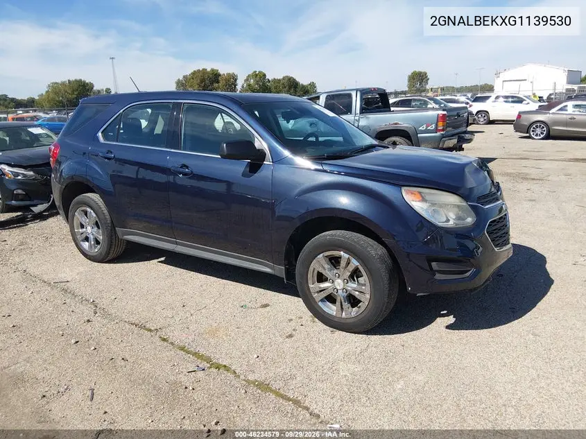 CHEVROLET EQUINOX 2016, VIN 2GNALBEKXG1139530