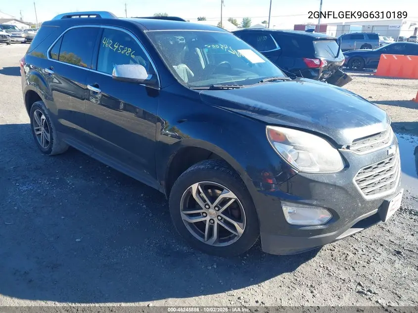 CHEVROLET EQUINOX 2016, VIN 2GNFLGEK9G6310189