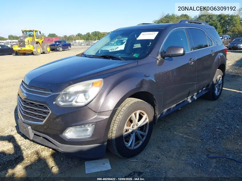 2016 CHEVROLET EQUINOX VIN 2GNALCEK0G6309192 — фото 2