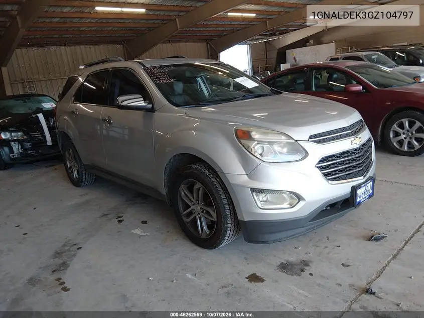 CHEVROLET EQUINOX 2016, VIN 1GNALDEK3GZ104797