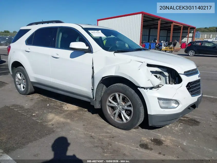CHEVROLET EQUINOX 2016, VIN 2GNALCEK3G1140217
