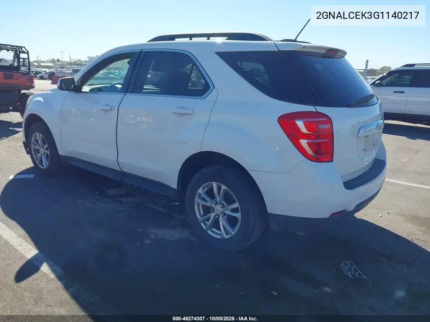 2016 CHEVROLET EQUINOX VIN 2GNALCEK3G1140217 — фото 3