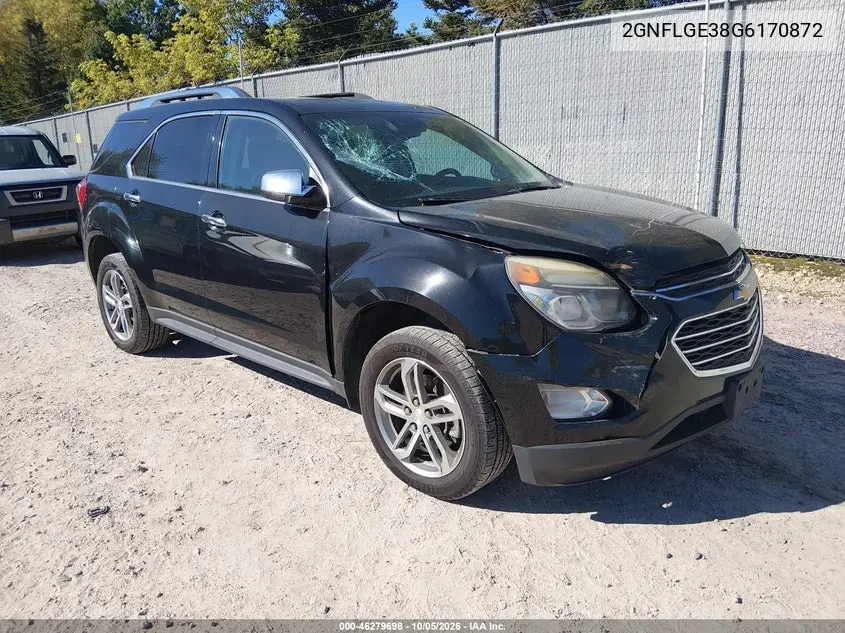 CHEVROLET EQUINOX 2016, VIN 2GNFLGE38G6170872