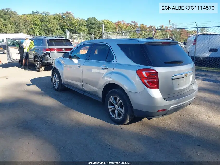 2016 CHEVROLET EQUINOX VIN 2GNALBEK7G1114570 — фото 3