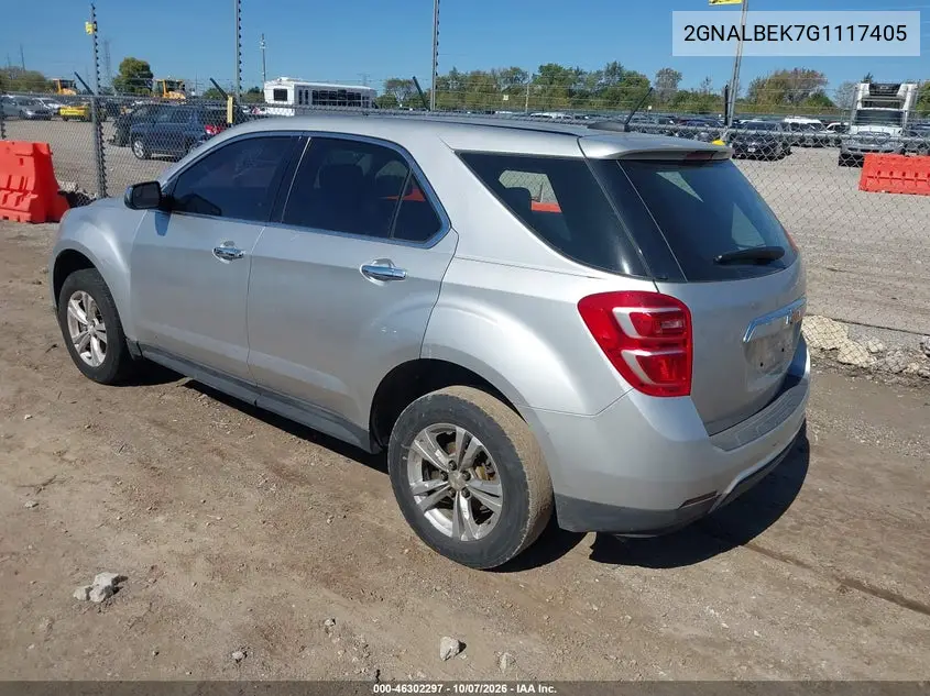 2016 CHEVROLET EQUINOX VIN 2GNALBEK7G1117405 — фото 3
