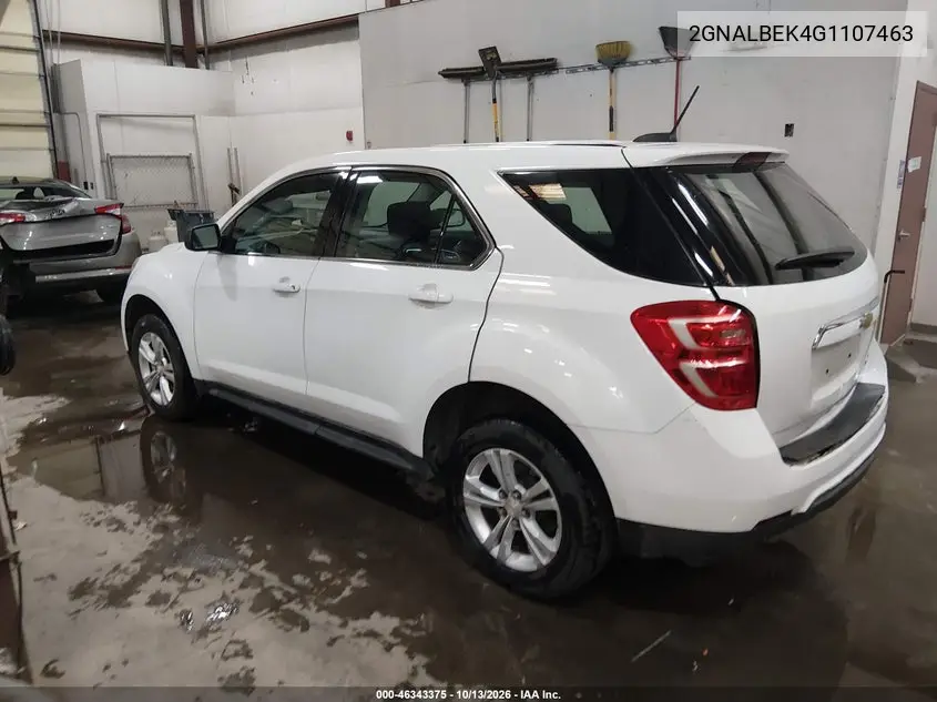 2016 CHEVROLET EQUINOX VIN 2GNALBEK4G1107463 — фото 3