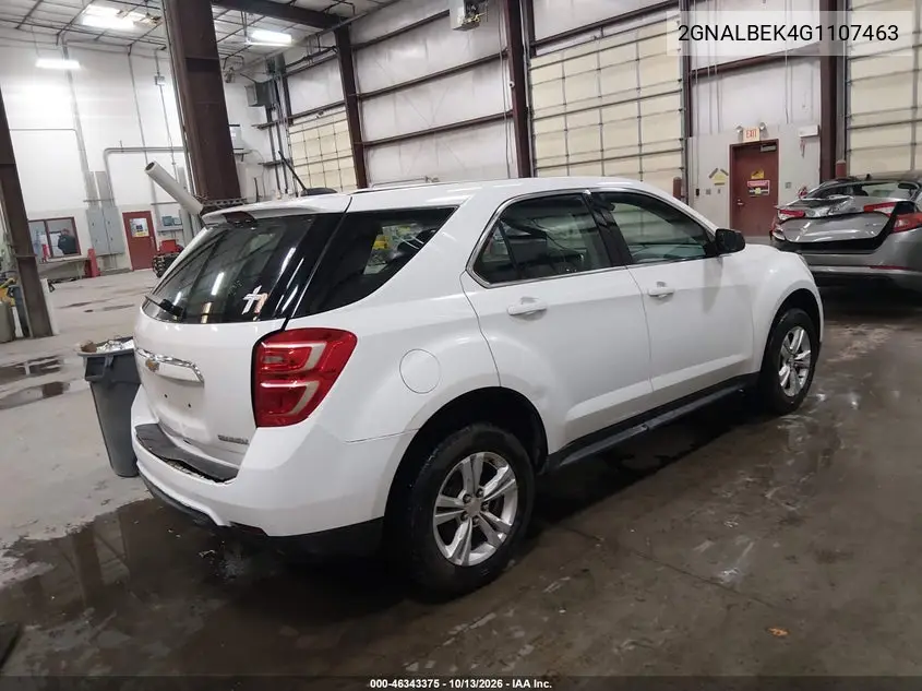 2016 CHEVROLET EQUINOX VIN 2GNALBEK4G1107463 — фото 4