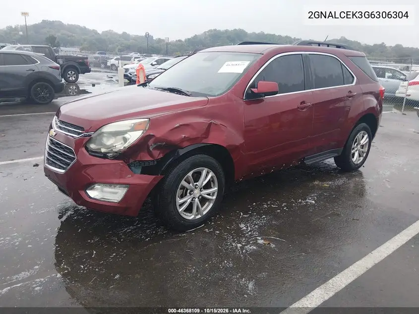 2016 CHEVROLET EQUINOX VIN 2GNALCEK3G6306304 — фото 2