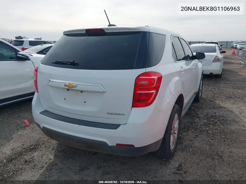 2016 CHEVROLET EQUINOX VIN 2GNALBEK8G1106963 — фото 4