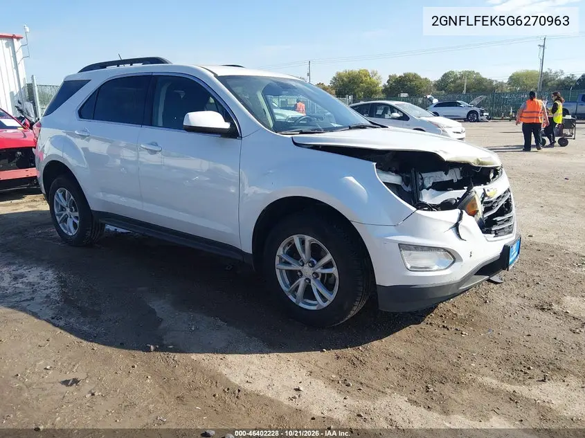 CHEVROLET EQUINOX 2016, VIN 2GNFLFEK5G6270963