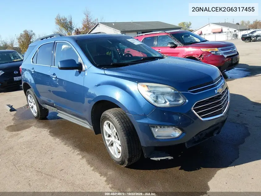 CHEVROLET EQUINOX 2016, VIN 2GNALCEK2G6317455