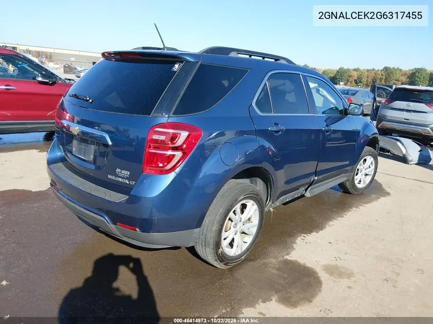 2016 CHEVROLET EQUINOX VIN 2GNALCEK2G6317455 — фото 4