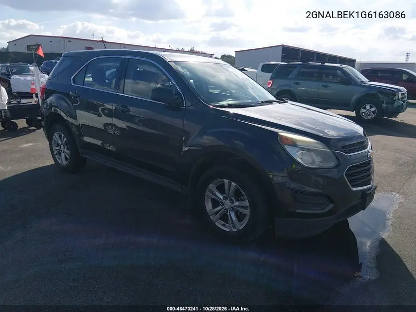 CHEVROLET EQUINOX 2016, VIN 2GNALBEK1G6163086