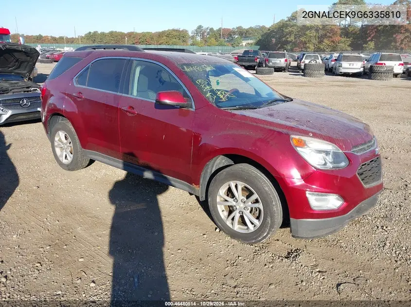 CHEVROLET EQUINOX 2016, VIN 2GNALCEK9G6335810