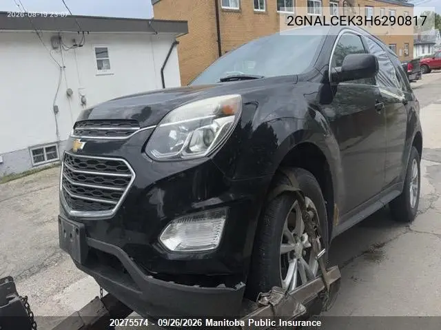 2017 CHEVROLET EQUINOX VIN 2GNALCEK3H6290817 — фото 2