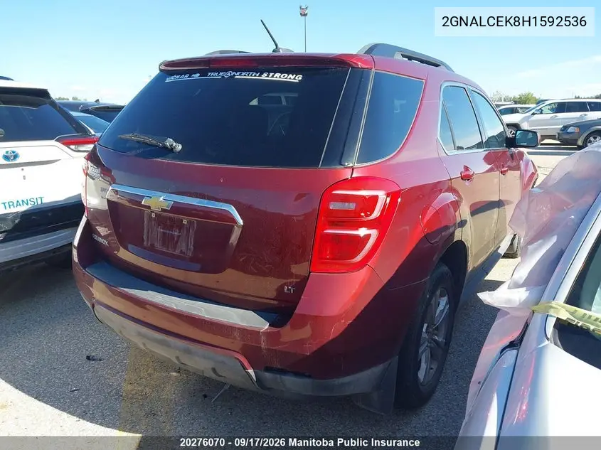 2017 CHEVROLET EQUINOX VIN 2GNALCEK8H1592536 — фото 4