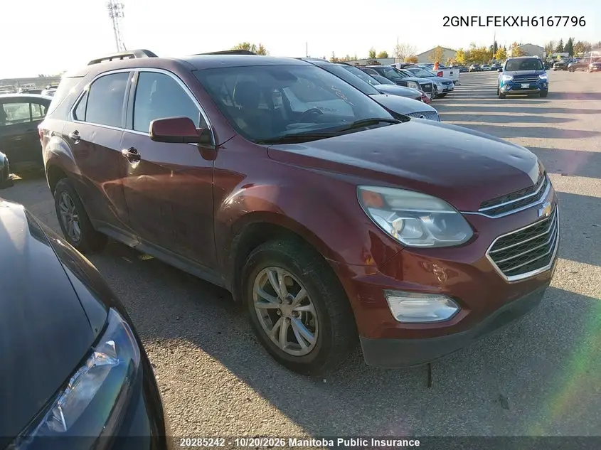 CHEVROLET EQUINOX 2017, VIN 2GNFLFEKXH6167796
