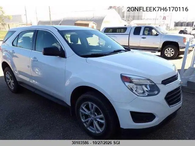 CHEVROLET EQUINOX 2017, VIN 2GNFLEEK7H6170116