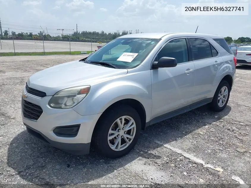 2017 CHEVROLET EQUINOX VIN 2GNFLEEK5H6327741 — фото 2