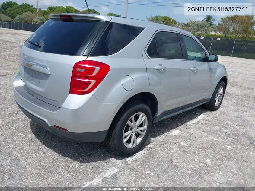 2017 CHEVROLET EQUINOX VIN 2GNFLEEK5H6327741 — фото 4