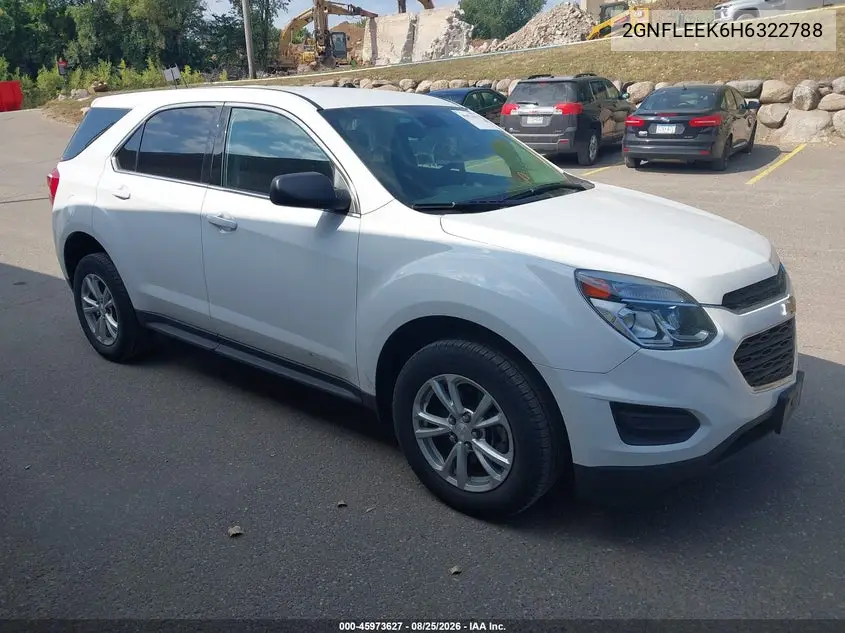 CHEVROLET EQUINOX 2017, VIN 2GNFLEEK6H6322788