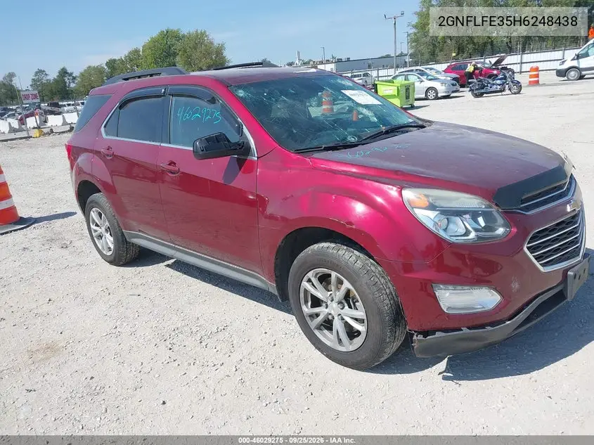 CHEVROLET EQUINOX 2017, VIN 2GNFLFE35H6248438