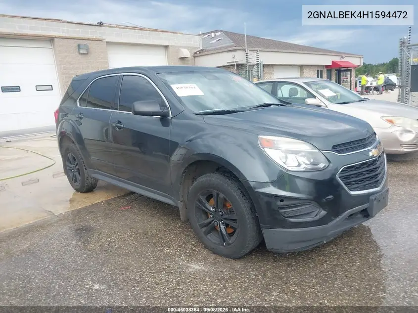 CHEVROLET EQUINOX 2017, VIN 2GNALBEK4H1594472