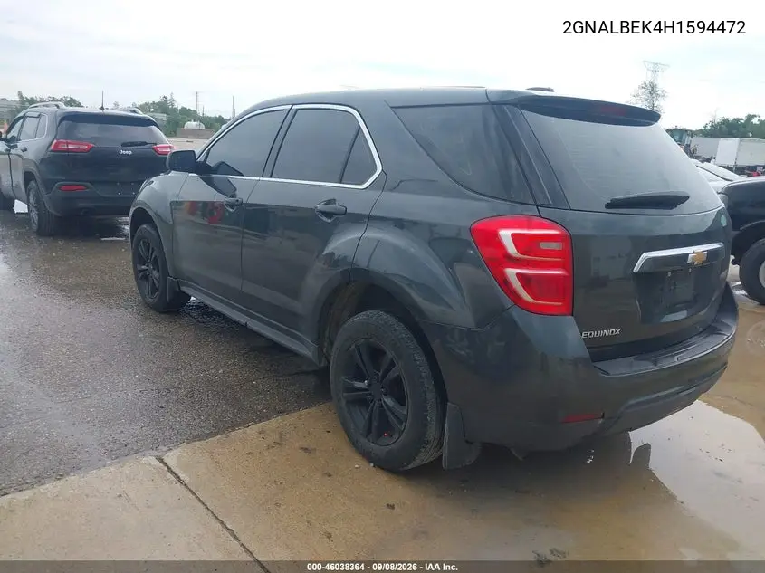 2017 CHEVROLET EQUINOX VIN 2GNALBEK4H1594472 — фото 3