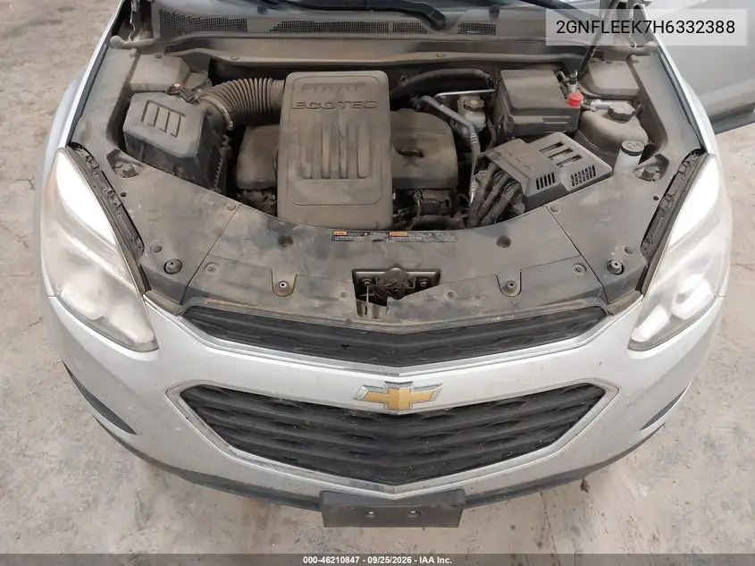 2017 CHEVROLET EQUINOX VIN 2GNFLEEK7H6332388 — фото 10