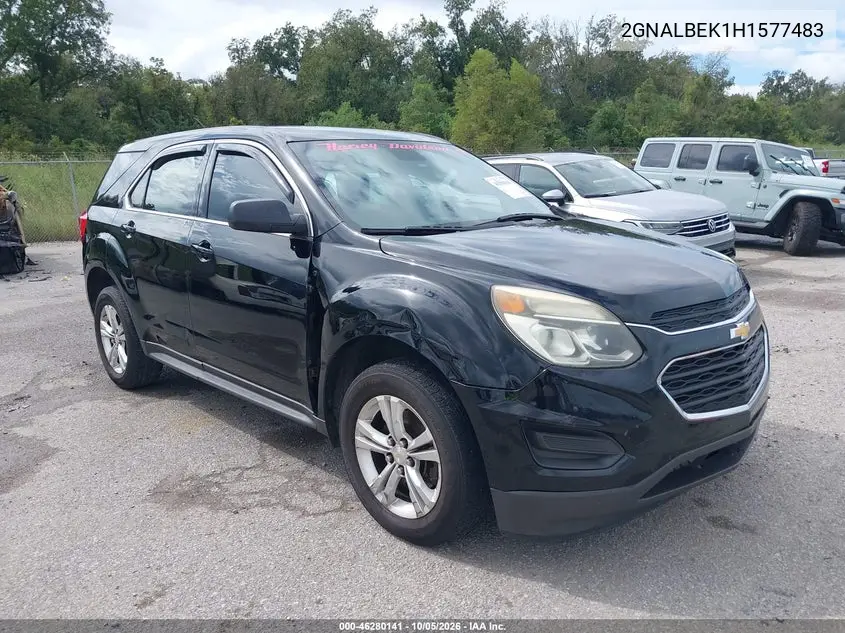 CHEVROLET EQUINOX 2017, VIN 2GNALBEK1H1577483