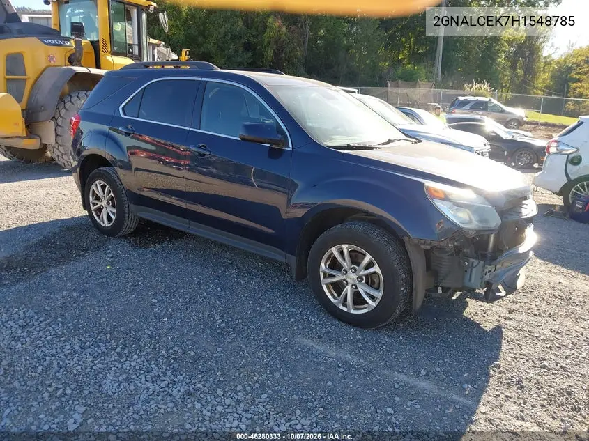 CHEVROLET EQUINOX 2017, VIN 2GNALCEK7H1548785