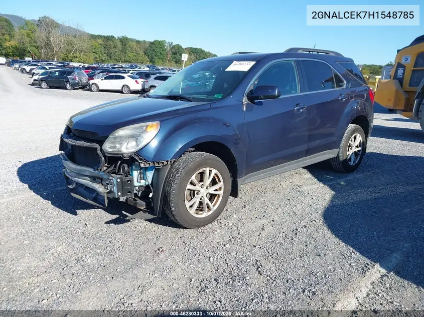 2017 CHEVROLET EQUINOX VIN 2GNALCEK7H1548785 — фото 2