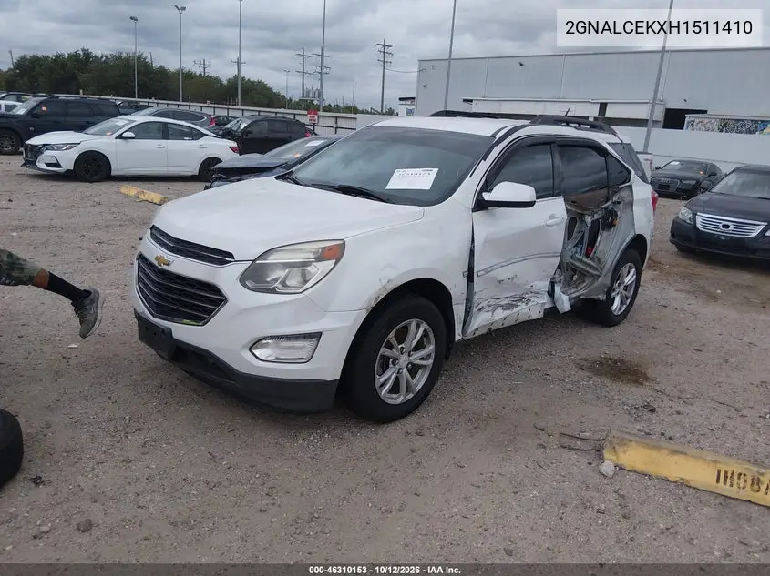 2017 CHEVROLET EQUINOX VIN 2GNALCEKXH1511410 — фото 2