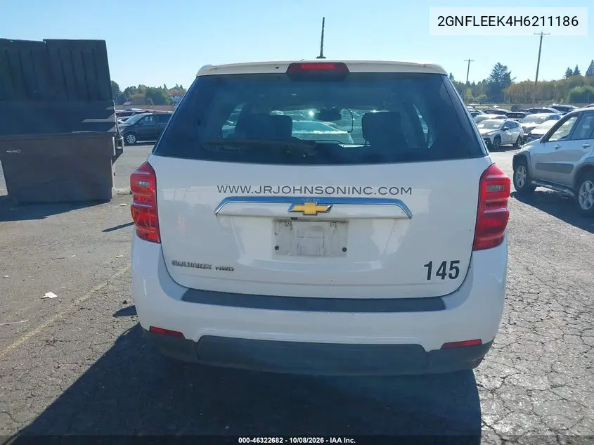 2017 CHEVROLET EQUINOX VIN 2GNFLEEK4H6211186 — фото 16