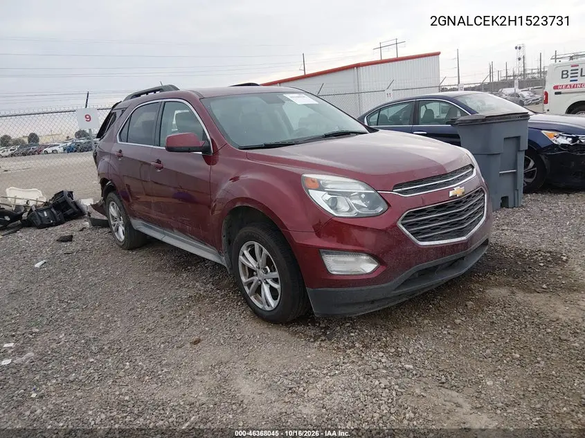 CHEVROLET EQUINOX 2017, VIN 2GNALCEK2H1523731