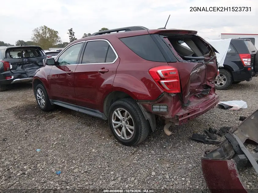 2017 CHEVROLET EQUINOX VIN 2GNALCEK2H1523731 — фото 3